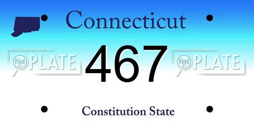 467 Connecticut License Plate