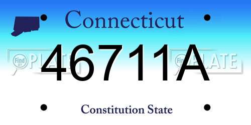 46711A Connecticut License Plate