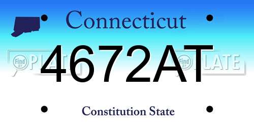 4672AT Connecticut License Plate