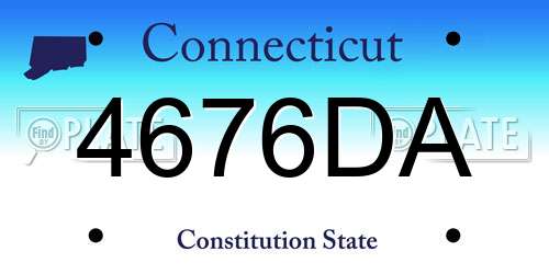 4676DA Connecticut License Plate