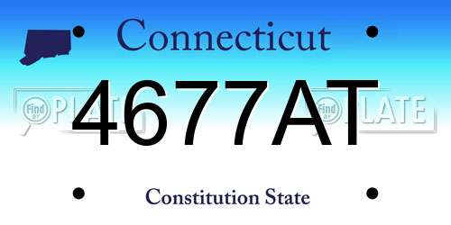 4677AT Connecticut License Plate