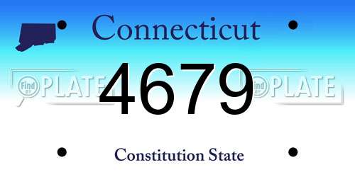 4679 Connecticut License Plate