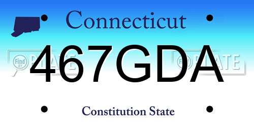 467GDA Connecticut License Plate