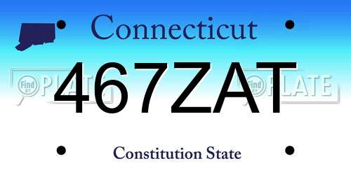 467ZAT Connecticut License Plate