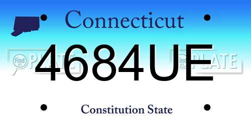 4684UE Connecticut License Plate