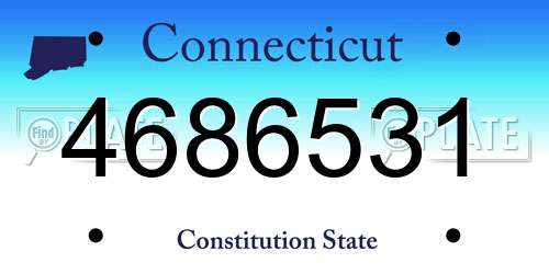 4686531 Connecticut License Plate