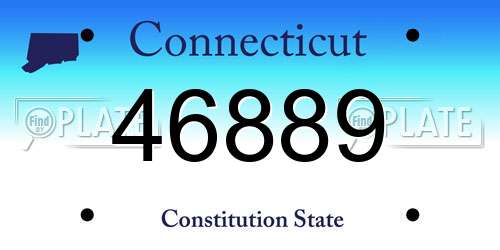 46889 Connecticut License Plate