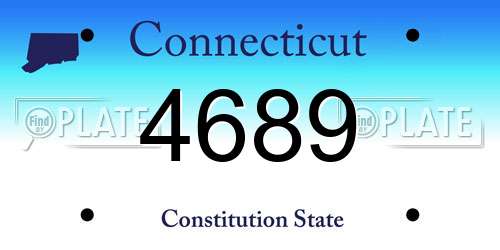 4689 Connecticut License Plate