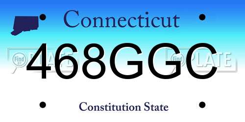 468GGC Connecticut License Plate