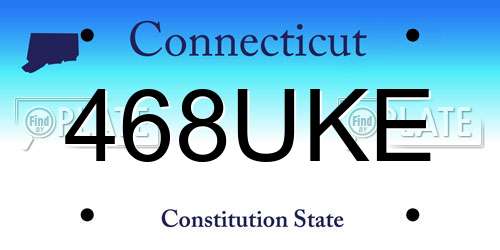 468UKE Connecticut License Plate