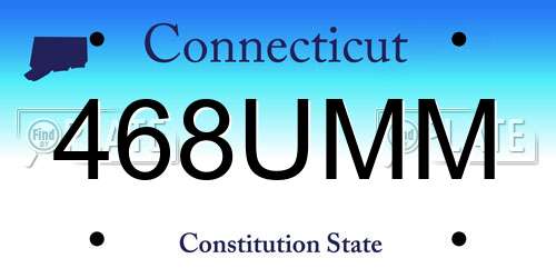 468UMM Connecticut License Plate
