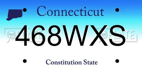 468WXS Connecticut License Plate