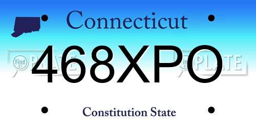 468XPO Connecticut License Plate