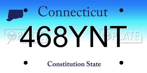 468YNT Connecticut License Plate