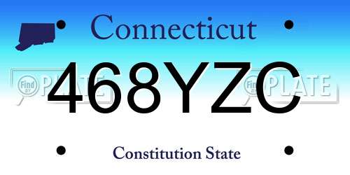 468YZC Connecticut License Plate