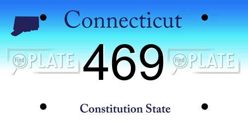 469 Connecticut License Plate