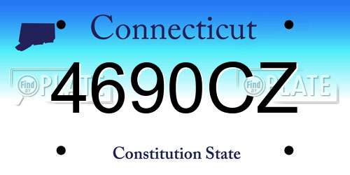 4690CZ Connecticut License Plate