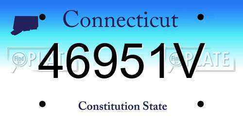 46951V Connecticut License Plate