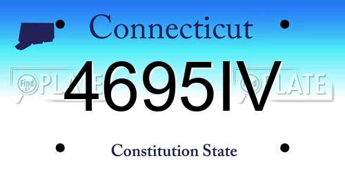 4695IV Connecticut License Plate
