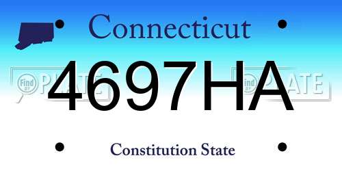 4697HA Connecticut License Plate