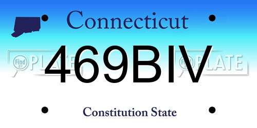 469BIV Connecticut License Plate