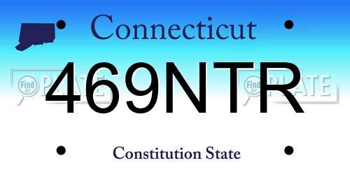 469NTR Connecticut License Plate