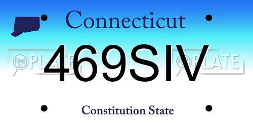 469SIV Connecticut License Plate