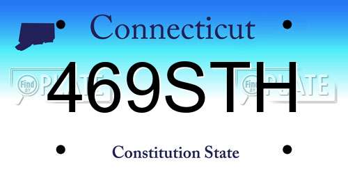 469STH Connecticut License Plate