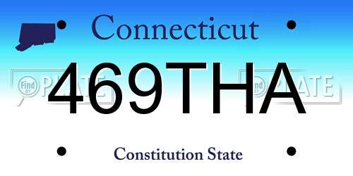 469THA Connecticut License Plate