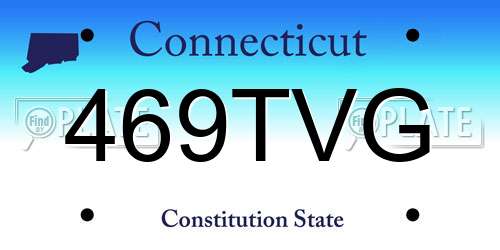 469TVG Connecticut License Plate