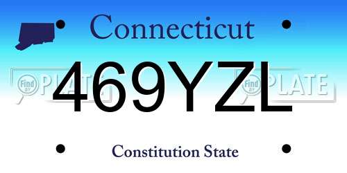 469YZL Connecticut License Plate