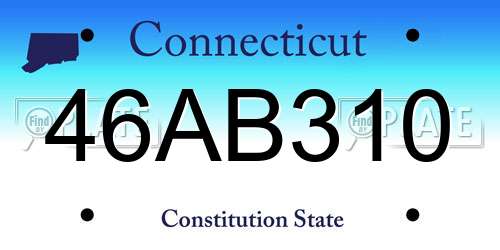 46AB310 Connecticut License Plate