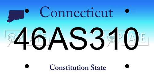 46AS310 Connecticut License Plate