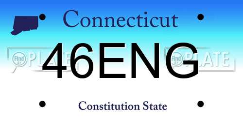 46ENG Connecticut License Plate