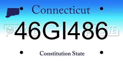 46GI486 Connecticut License Plate