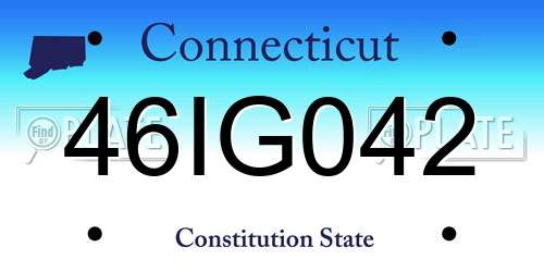 46IG042 Connecticut License Plate