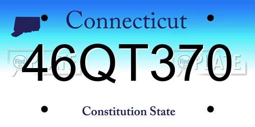 46QT370 Connecticut License Plate