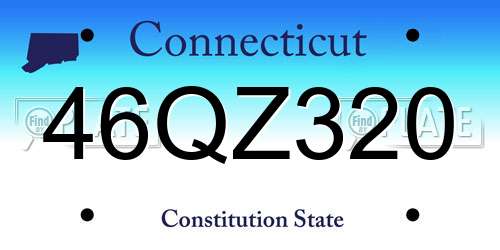 46QZ320 Connecticut License Plate