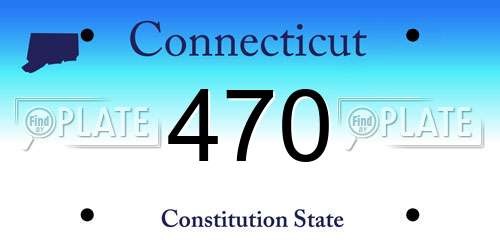 470 Connecticut License Plate