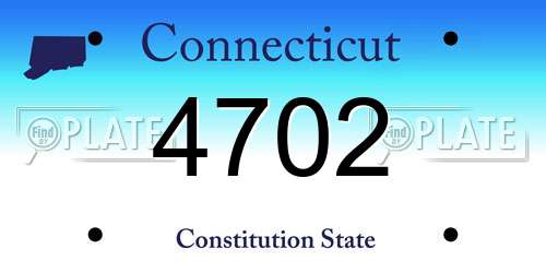 4702 Connecticut License Plate