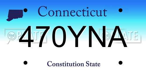 470YNA Connecticut License Plate