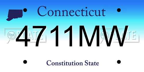 4711MW Connecticut License Plate