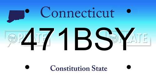 471BSY Connecticut License Plate