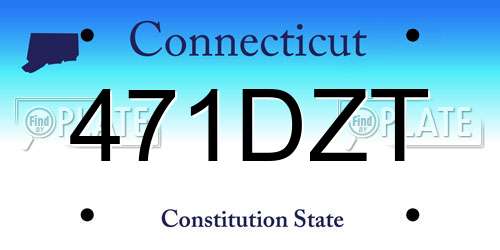 471DZT Connecticut License Plate
