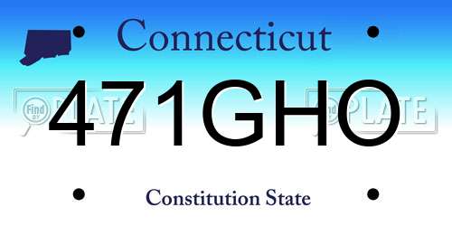 471GHO Connecticut License Plate