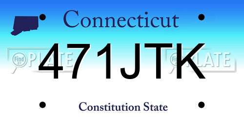 471JTK Connecticut License Plate