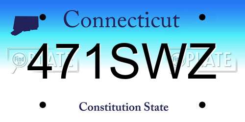 471SWZ Connecticut License Plate