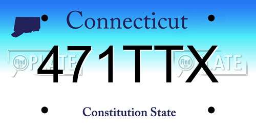 471TTX Connecticut License Plate
