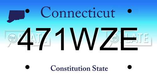 471WZE Connecticut License Plate