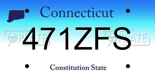 471ZFS Connecticut License Plate